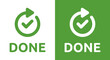 © Icons-Studio - Green tick button. Done icon