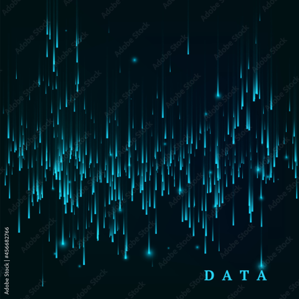 Data Block Background Random generated data block stream. Abstract matrix. Big data ...
