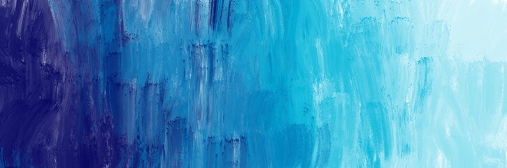 Abstract painting art with water blue paint brush for presentation, website background, banner, wall decoration, or t-shirt design
