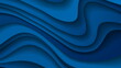Dark blue paper waves abstract corporate background