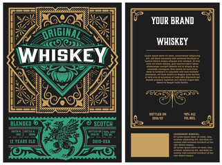 Sticker - Whiskey label with old frames