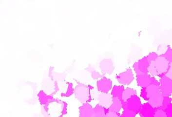 Poster - Light Pink vector background with abstract shapes.