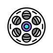 © vectorwin - film bobbin color icon vector. film bobbin sign. isolated symbol illustration