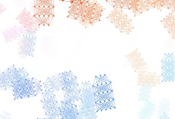 Poster - Light Blue, Red vector texture with artificial intelligence concept.