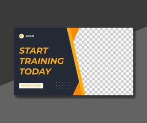 Youtub thumbnail or web banner template