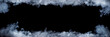 © KDdesignphoto - Panoramic view of the abstract fog. White cloudiness, mist or smog moves on black background. Beautiful swirling gray smoke. Mockup for your logo.