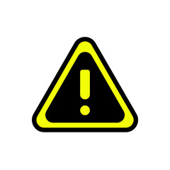 Exclamation mark vector icon. Danger alarm illustration white isolated background. warning symbol or logo.