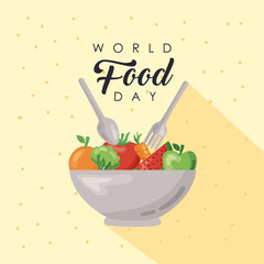 Sticker - world food day lettering