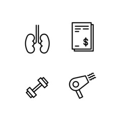 Poster - Set of outline icon design collection