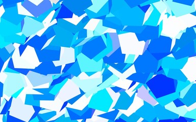 Wall Mural - light blue vector background with hexagons.