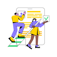 Fototapete - resume writing service abstract concept vector illustration. copywriting service, cv online, profess