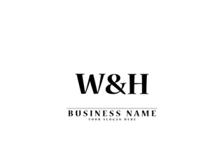 Letter WH Logo, Creative wh w&h Logo Icon Vector Image For Your Simple Fashion, Apparel and Clothing Brand or all kind of use