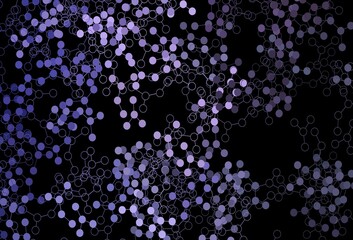 Poster - Dark Purple vector template with artificial intelligence structure.