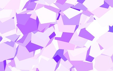 Wall Mural - light purple vector template in hexagonal style.