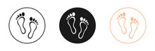 Set Of Web Icons For Feet Flat Design.