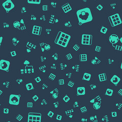 Poster - Set Browser files, Cloud technology data transfer, Computer network and Network cloud connection on seamless pattern. Vector