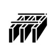 bar grating metal glyph icon vector. bar grating metal sign. isolated contour symbol black illustration