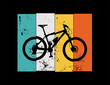 Mountain bike or bicycle silhouette retro illustration design