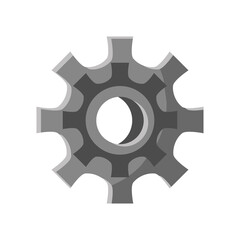 Poster - gear cogwheel flat icon