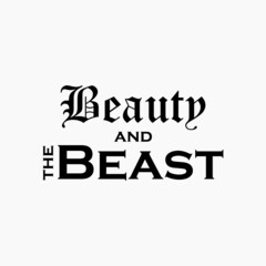 Wall Mural - Beauty and The Beast Typography Vector Template