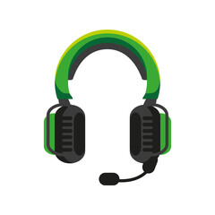 Canvas Print - headphone with microphone