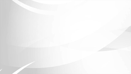 Poster - Grey white minimal waves abstract elegant motion background. Seamless looping. Video animation Ultra HD 4K 3840x2160
