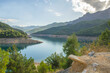 Beautiful nature in Turkey Lake Dim tea among mountains and trees