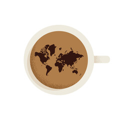 Poster - coffee cup airview