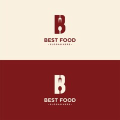 Letter B Logo Design. Initial B Logo Design. Best Food Company Vector.