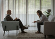 Therapist and patient during a psychotherapy session