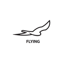 Canvas Print - Flying logo template design vector icon illustration