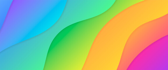 Poster - trendy abstract wave in vibrant colors
