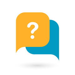 Poster - Chat, question icon. One of set web icons
