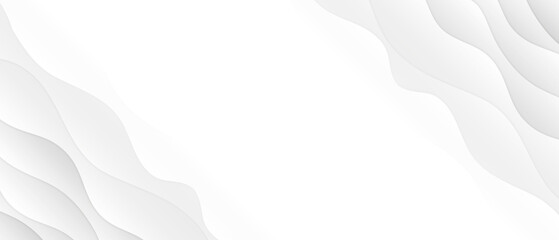 Poster - abstract white background with waves