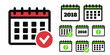 © 3dwithlove - Vector Calendar Icons. Event add delete progress