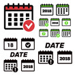 © 3dwithlove - Vector Calendar Icons. Event add delete progress