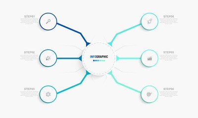 Wall Mural - Business data visualization. Process chart. Abstract elements of graph, diagram with steps, options, parts or processes. Vector business template for presentation. Creative concept for infographic.