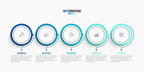 Wall Mural - Business data visualization. Process chart. Abstract elements of graph, diagram with steps, options, parts or processes. Vector business template for presentation. Creative concept for infographic.