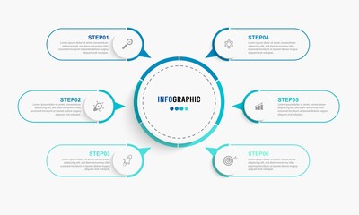 Wall Mural - Business data visualization. Process chart. Abstract elements of graph, diagram with steps, options, parts or processes. Vector business template for presentation. Creative concept for infographic.