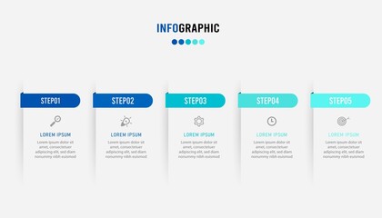 Wall Mural - Business data visualization. Process chart. Abstract elements of graph, diagram with steps, options, parts or processes. Vector business template for presentation. Creative concept for infographic.