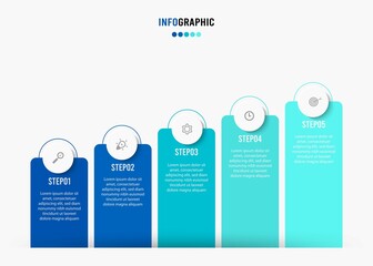 Wall Mural - Business data visualization. Process chart. Abstract elements of graph, diagram with steps, options, parts or processes. Vector business template for presentation. Creative concept for infographic.