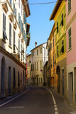 Fototapeta Uliczki - Street of Gavi, historic city in Monferrato, Italy