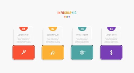 Wall Mural - Business data visualization. Process chart. Abstract elements of graph, diagram with steps, options, parts or processes. Vector business template for presentation. Creative concept for infographic.