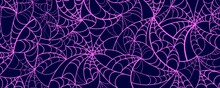 Spider Web Pattern, Halloween Background, Weird Background And Texture , Seamless Pattern With Spider