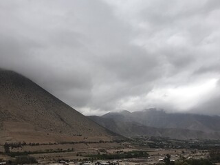 clouds over the mountains