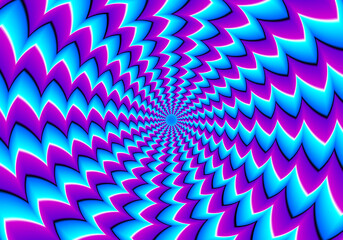 Wall Mural - blue background with spin illusion.