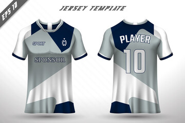 Premium soccer jersey template with abstract texture.