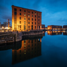 Albert Dock At Dusk, Liverpool, Merseyside