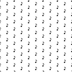 Poster - Square seamless background pattern from geometric shapes. The pattern is evenly filled with big black musical note symbols. Vector illustration on white background