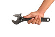 © V.R.Murralinath - hand holding Adjustable spanner  on white background